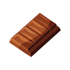 Chocolate bar vector illustration. Sweet, dessert, cocoa, snack, candy, food, treat, confectionery, sugary, delicious.


