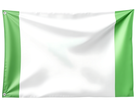 Nigerian flag waving in the wind