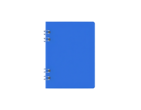 Blue Notebook with Spiral Binding