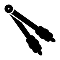 Tongs  Vector Glyph Icon Design