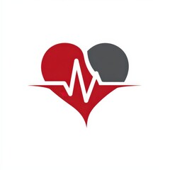 Heartbeat symbolizing health and wellness with a modern design, ideal for medical themes