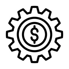 Finance and Gear Icon