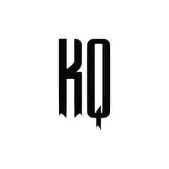 KQ monogram logo design letter text name symbol monochrome logotype alphabet character simple logo