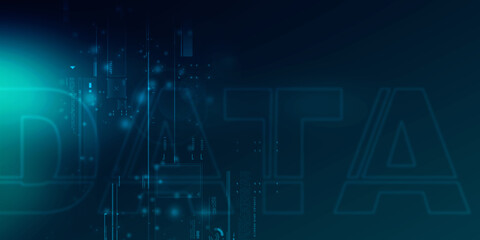 2d illustration Abstract futuristic electronic circuit technology background
