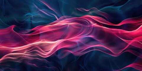 Obraz premium Abstract red color wave flowing express the energetic ripple. Seamless texture of vividness curve swirling convey sense of harmony and wonderful scene perfect for effect and graphic design. AIG51.