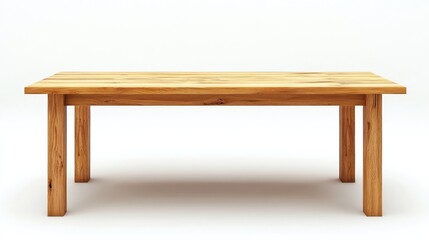 Simple wooden dining table