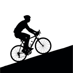 Fototapeta premium silhouette of a cyclist on a bicycle