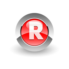 Obraz premium r button icon.eps