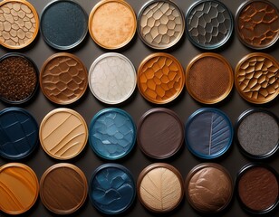 Set de diferentes texturas materiales y colores.