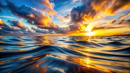 Long Exposure Wavy Water Surface Sky Reflection Photography - Seascape Ocean Lake River Calm Water