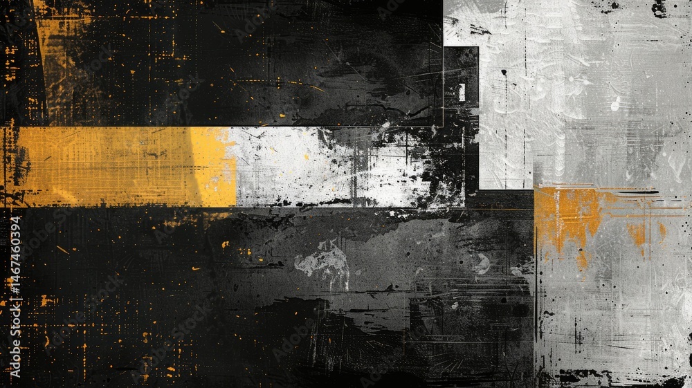 Fototapete Abstract complex glitch with pixel effect in tech background use shading and glitches texture express mysterious design or complex flow through tiny object convey sense of future digital scene. AIG53.