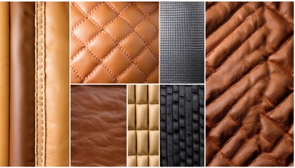 set of leather samples