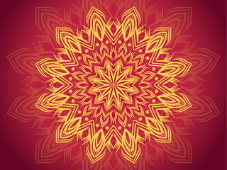 Circular pattern in the form of a mandala.