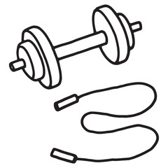 A black and white line art illustration