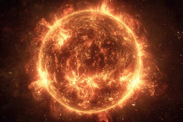 Fiery sun, cosmic flares