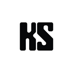 KS monogram logo design letter text name symbol monochrome logotype alphabet character simple logo