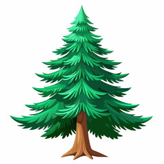 Fir Tree vector illustration white background