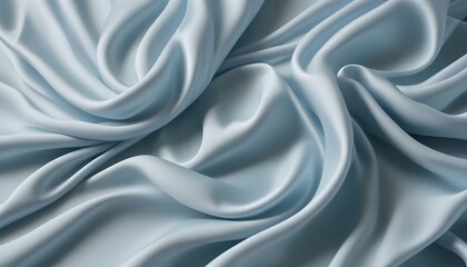 Obraz premium A close-up of fluid, pale blue satin fabric, highlighting its smooth, luxurious texture and graceful flow.