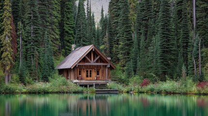 wooden house in the forest