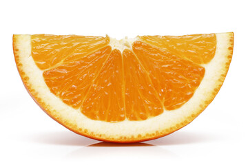 Oranges whole and sliced on white background