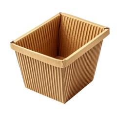 Obraz premium Corrugated cardboard box container on white background