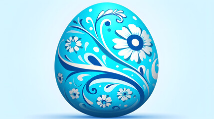 Blue Easter Egg Cartoon Vector Illustration for Festive Occasions and Designs