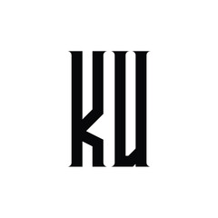 KU monogram logo design letter text name symbol monochrome logotype alphabet character simple logo