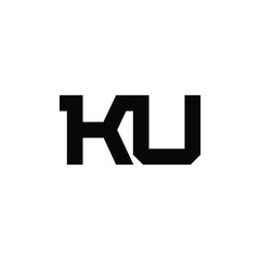 KU monogram logo design letter text name symbol monochrome logotype alphabet character simple logo