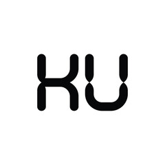 KU monogram logo design letter text name symbol monochrome logotype alphabet character simple logo