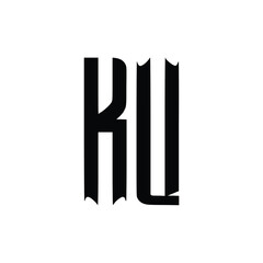 KU monogram logo design letter text name symbol monochrome logotype alphabet character simple logo