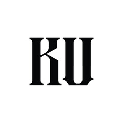 KU monogram logo design letter text name symbol monochrome logotype alphabet character simple logo