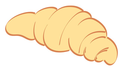 Hand-drawn style croissant illustration