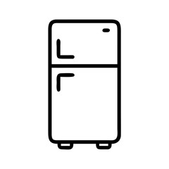 basic refrigerator outline on transparent background for web and graphic design