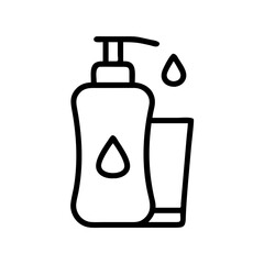 body wash or lotion on transparent background for web and graphic design