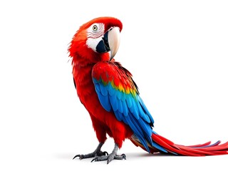 Obraz premium Red and blue macaw ara parrot