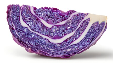 Obraz premium Vibrant Red Cabbage Slice with Studio Shot, and Food Ingredient.