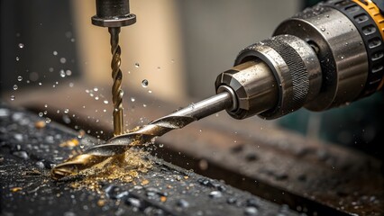 close up of drill bits