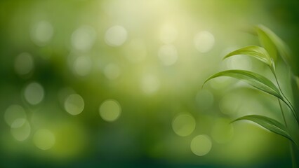 Abstract Green Natural Background with Soft Light and Organic Texture Ideal for Eco-Friendly Designs and Nature Themes