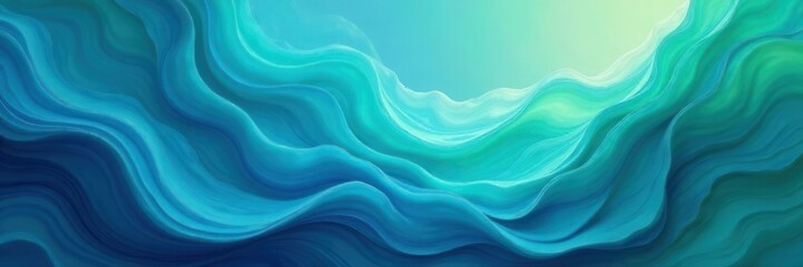 Layered blue & green abstract swirls, ethereal texture, stylish, pattern