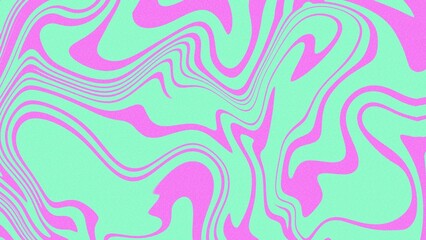 Fluid aesthetic of pastel pink and green waves with noise texture