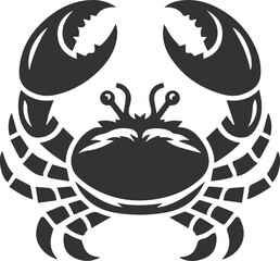 Vector silhouette of a crab