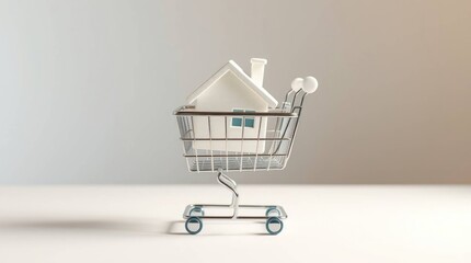 House in shopping cart awaits purchase