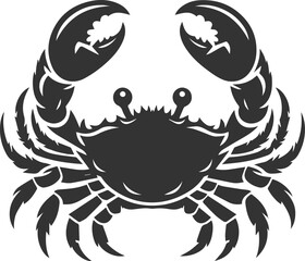 Vector silhouette of a crab