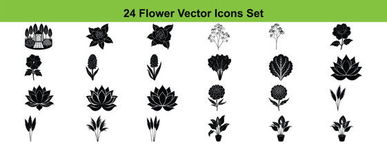 This vector set features a floral design with plant silhouettes, butterfly and bird elements, perfect for vintage decoration and spring art