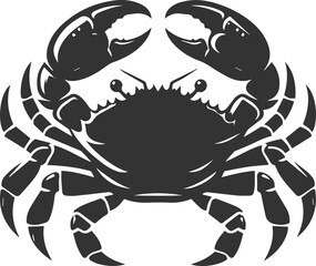 Vector silhouette of a crab