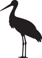 Obraz premium Heron Silhouette SVG – Elegant Bird Vector for Nature DesignsFlying Heron Clipart – Wildlife SVG for Crafts & PrintsWading Bird Vector – Heron Design for Nature & Bird LoversHeron Standing SVG –