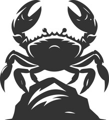 Vector silhouette of a crab