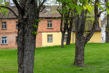 Kuldiga, Latvia  A downtown historic street and park.