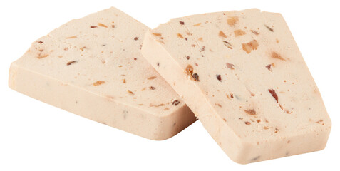 Square tofu cut out isolated transparent background