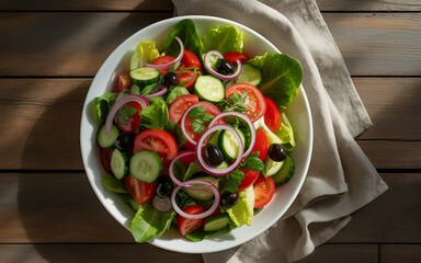 salad with tomatoes and basil